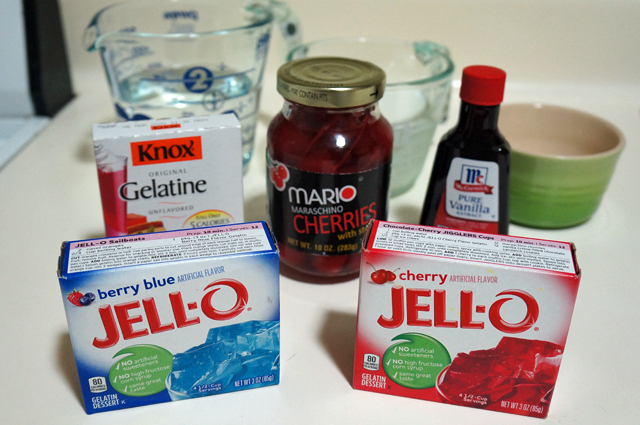 赤・白・青の三色ジェロ (JELL-O) 1